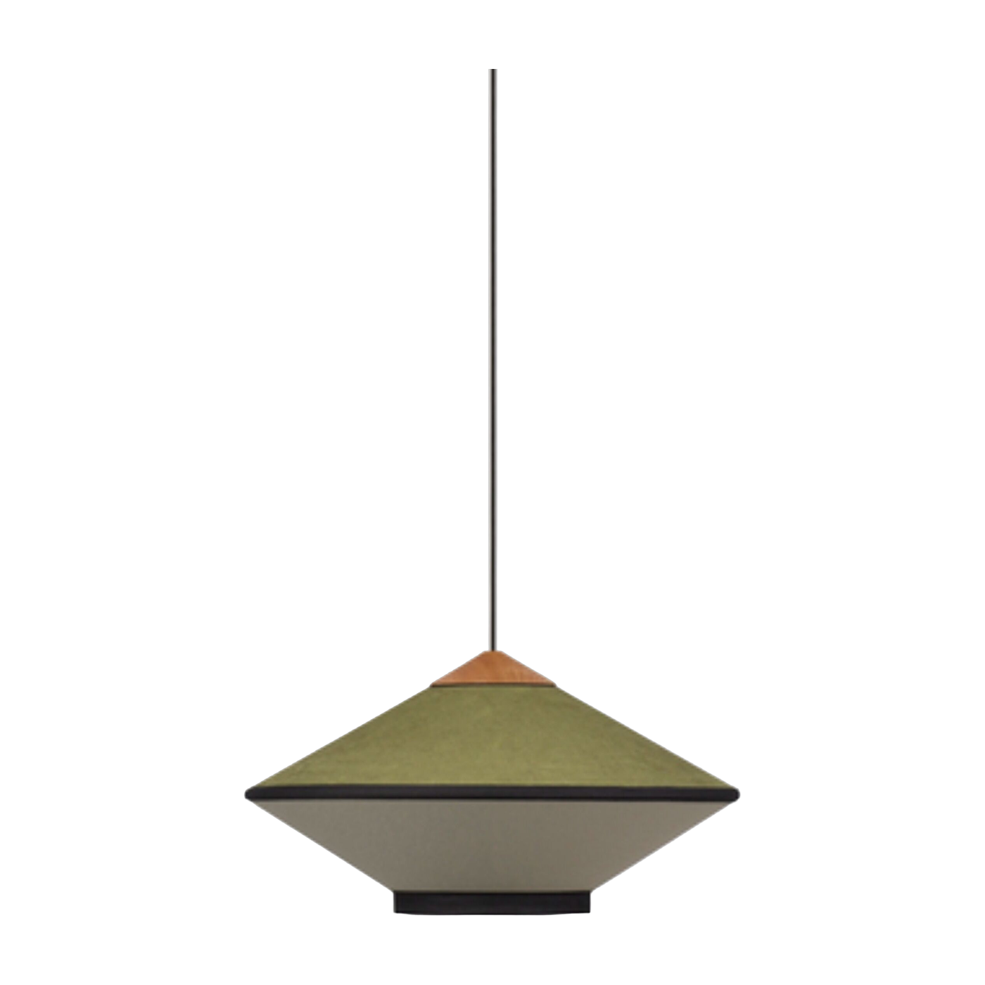 Green bamboo pendant 50x26, 50cm Cymbal evergreen S - Forestier