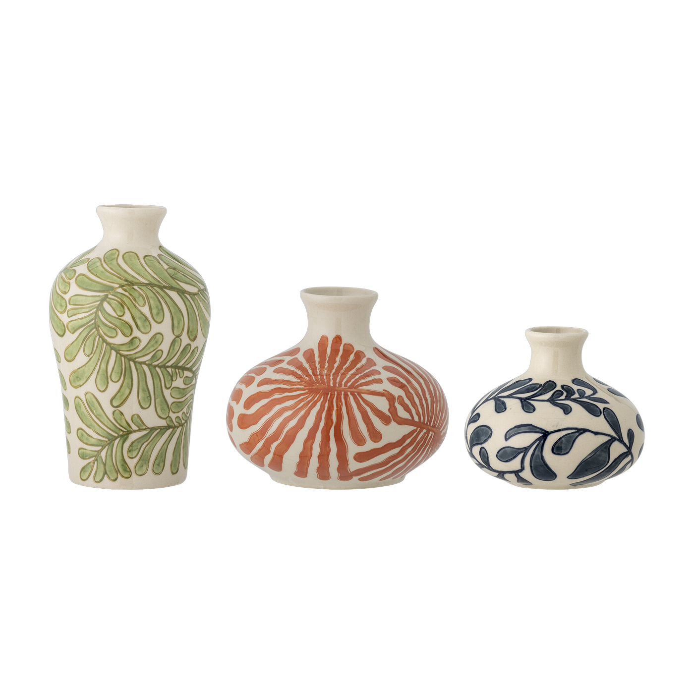 Fauni Vase Grün Steingut - Bloomingville