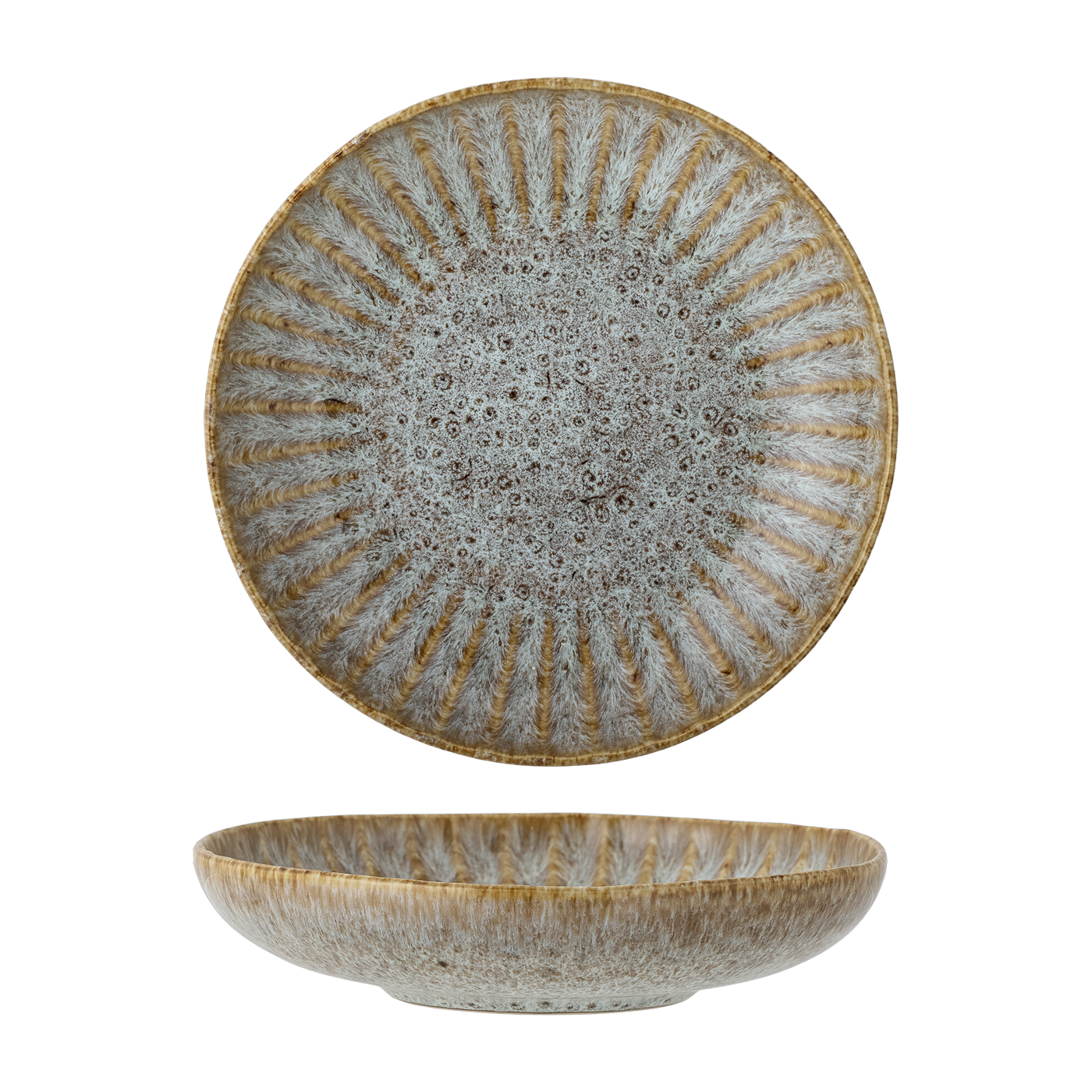 Fleur Plate Deep Nature Stoneware - Bloomingville