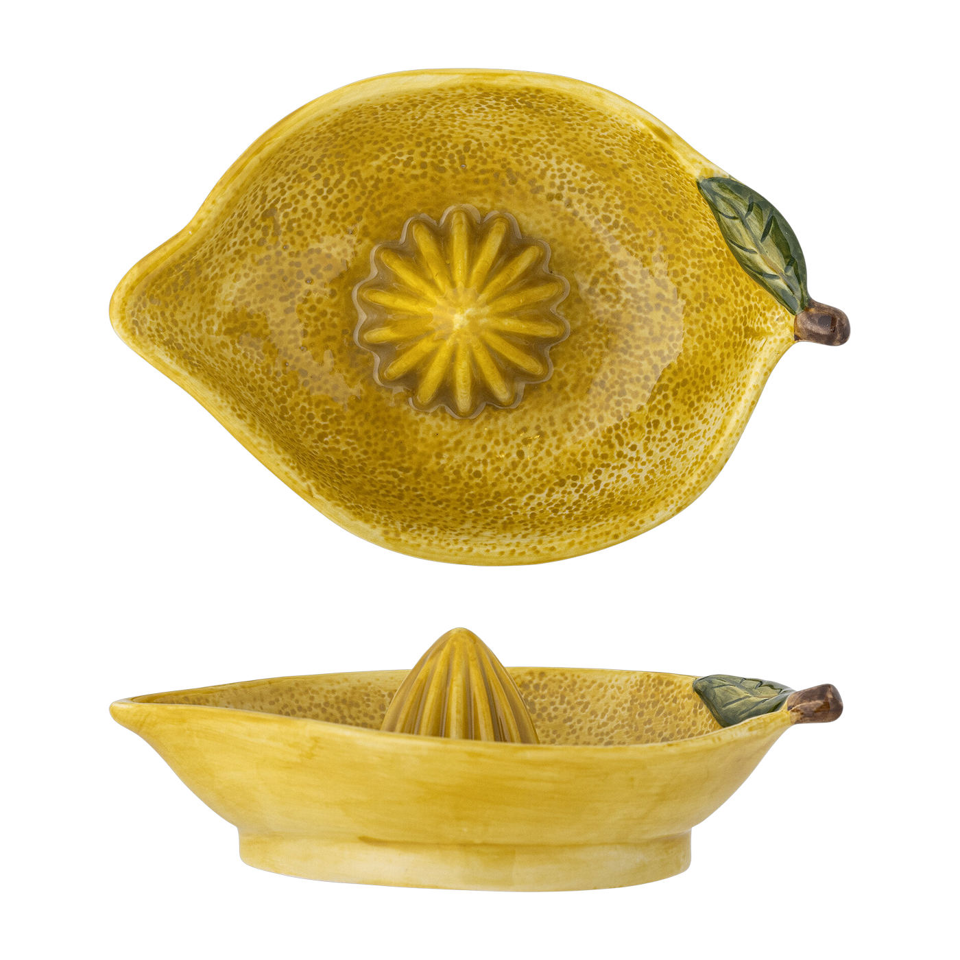 Presse-citron Limone en grès jaune Bloomingville