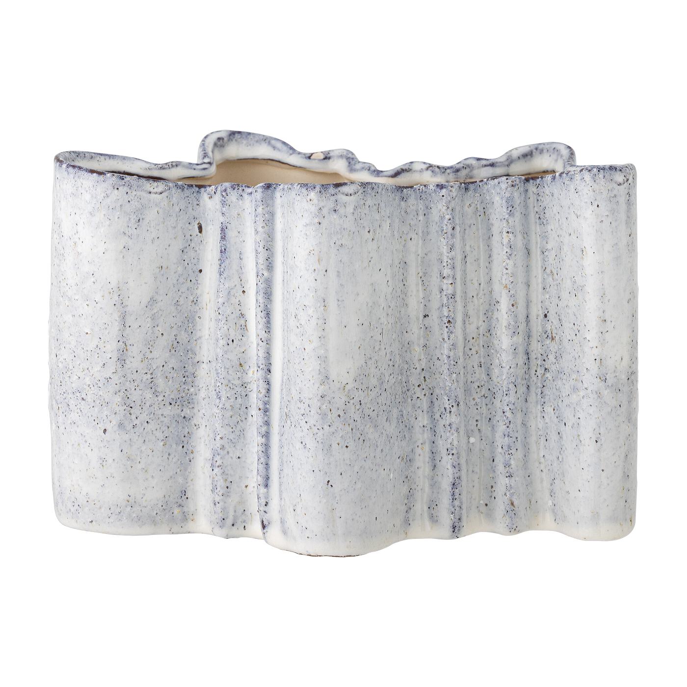 Lindae Vase Blue Steingut - Bloomingville