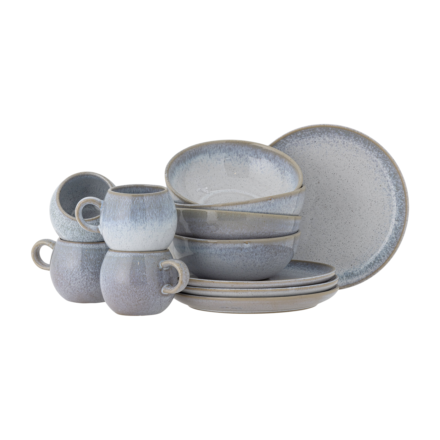Paula Breakfast Set Blue Stoneware - Bloomingville