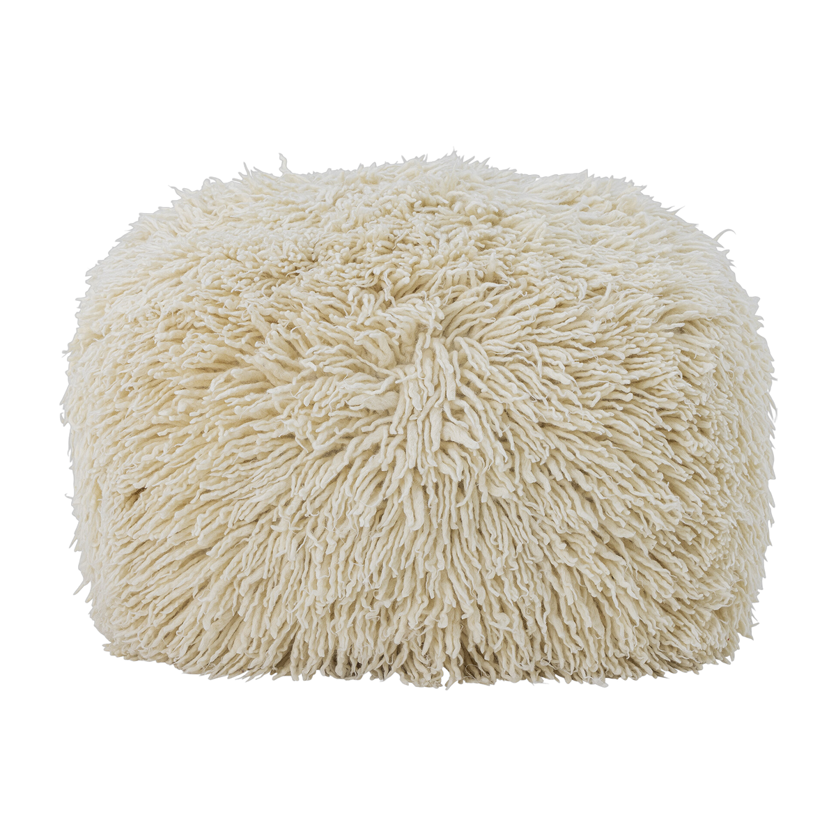 Pouf en laine naturelle 80x45x80cm Lomba - Bloomingville