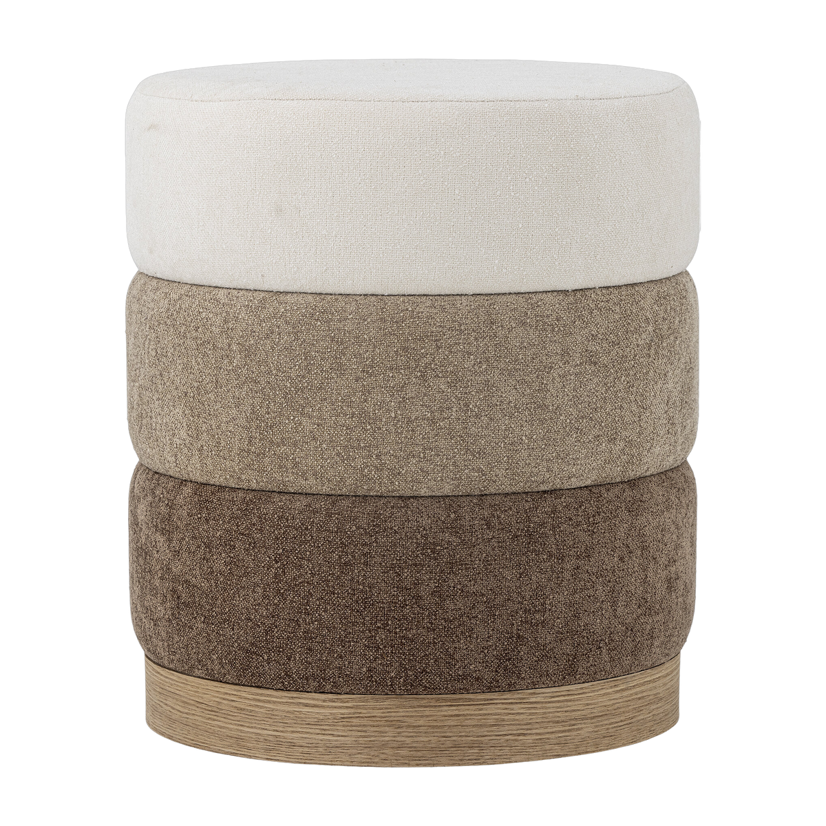Pouf en polyester marron 40x45cm Bilbao - Bloomingville