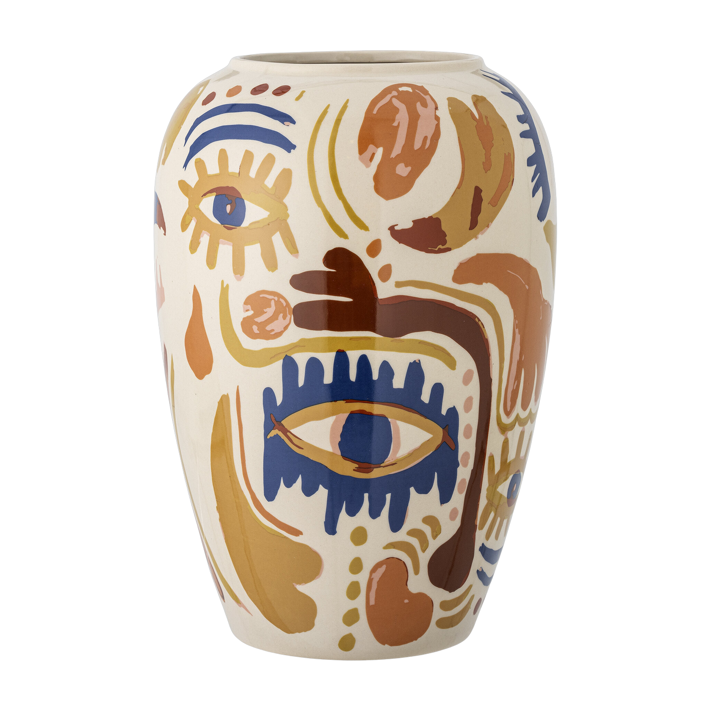 Horus Vase Orange Steingut - Bloomingville