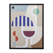 Wine Illustration W/ Frame Black Pine - Bloomingville