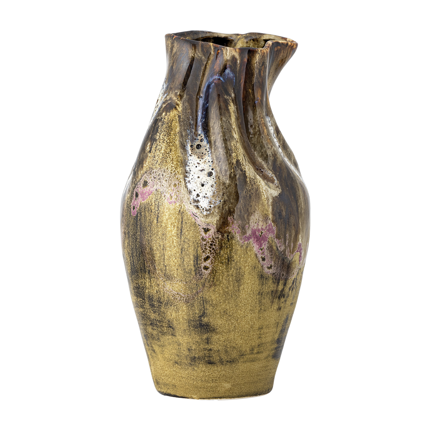 Benoit Vase Braun Steingut - Bloomingville