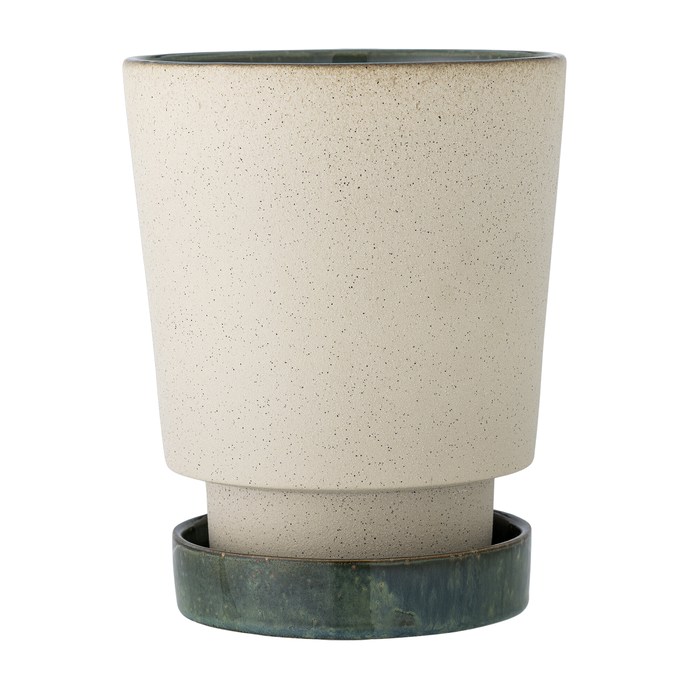 Idril Blumentopf Mit Untertasse Natur Steingut - Bloomingville