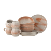 Paula Frühstück Set Orange Steingut - Bloomingville