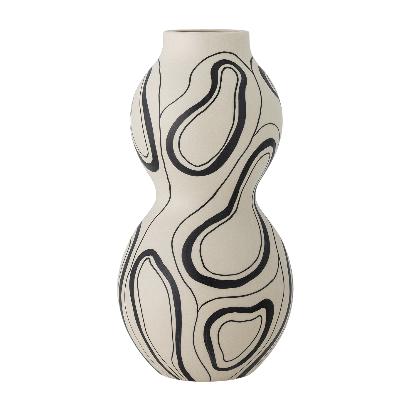 Nicola Vase Schwarz Steingut - Bloomingville