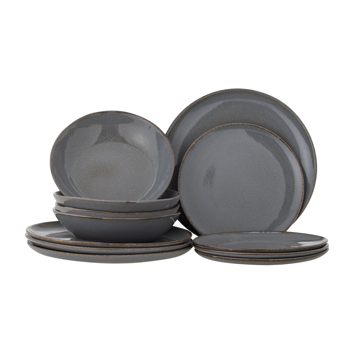 Sandrine Dinnerware Set Grey Stoneware - Bloomingville