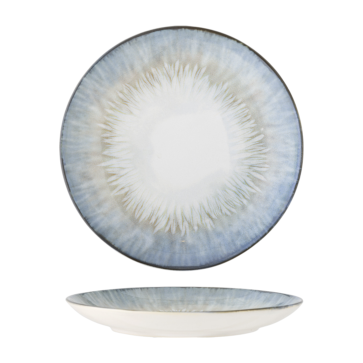 Calen Plate Blue Stoneware - Bloomingville