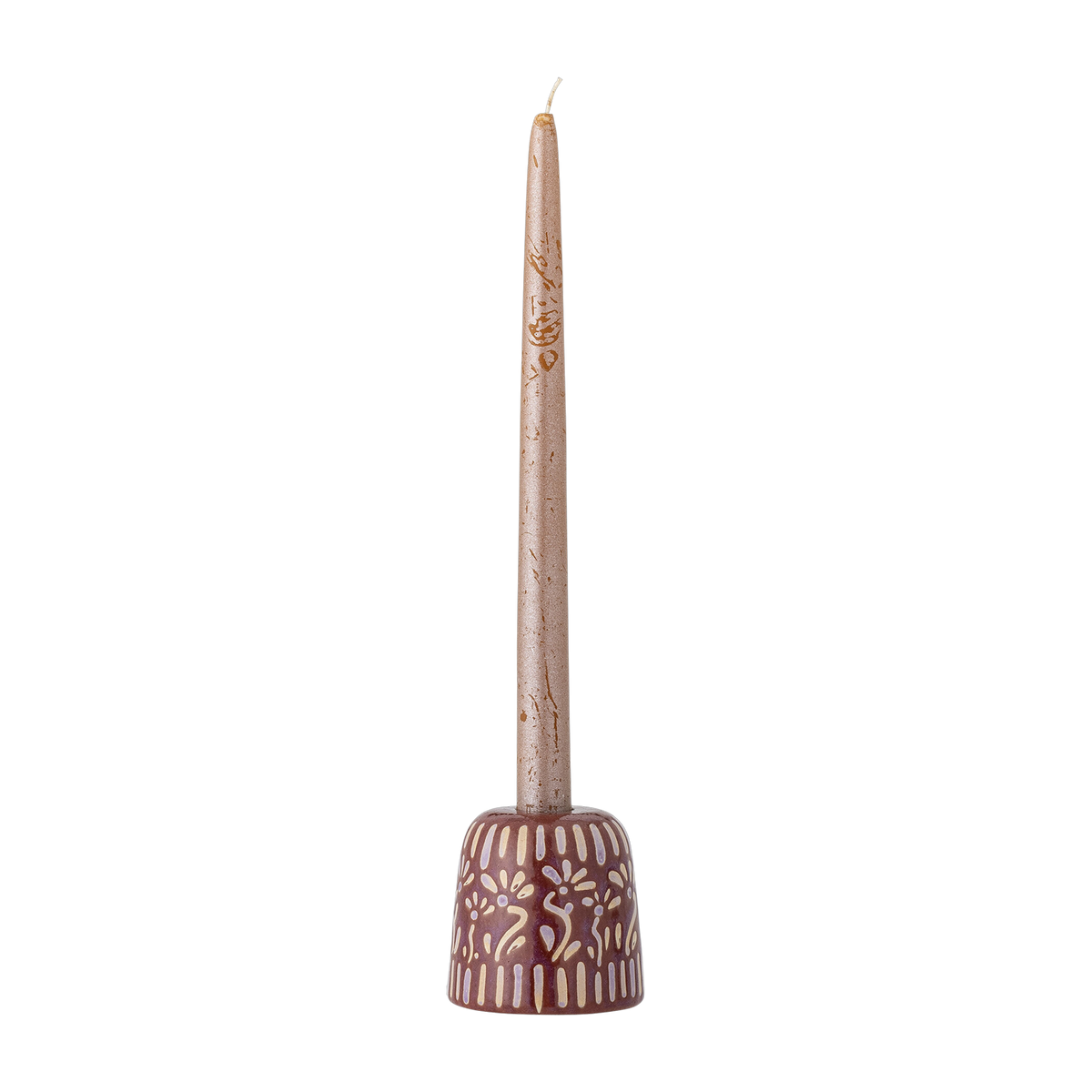 Samsin Candle Holder Purple Stoneware - Bloomingville