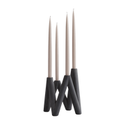 Portavelas 4 velas de hormigón negro 24x15cm W - 101 Copenhagen