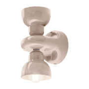 Sand grey ceramic wall lamp 13x25. 5cm Berimbau - Ferroluce