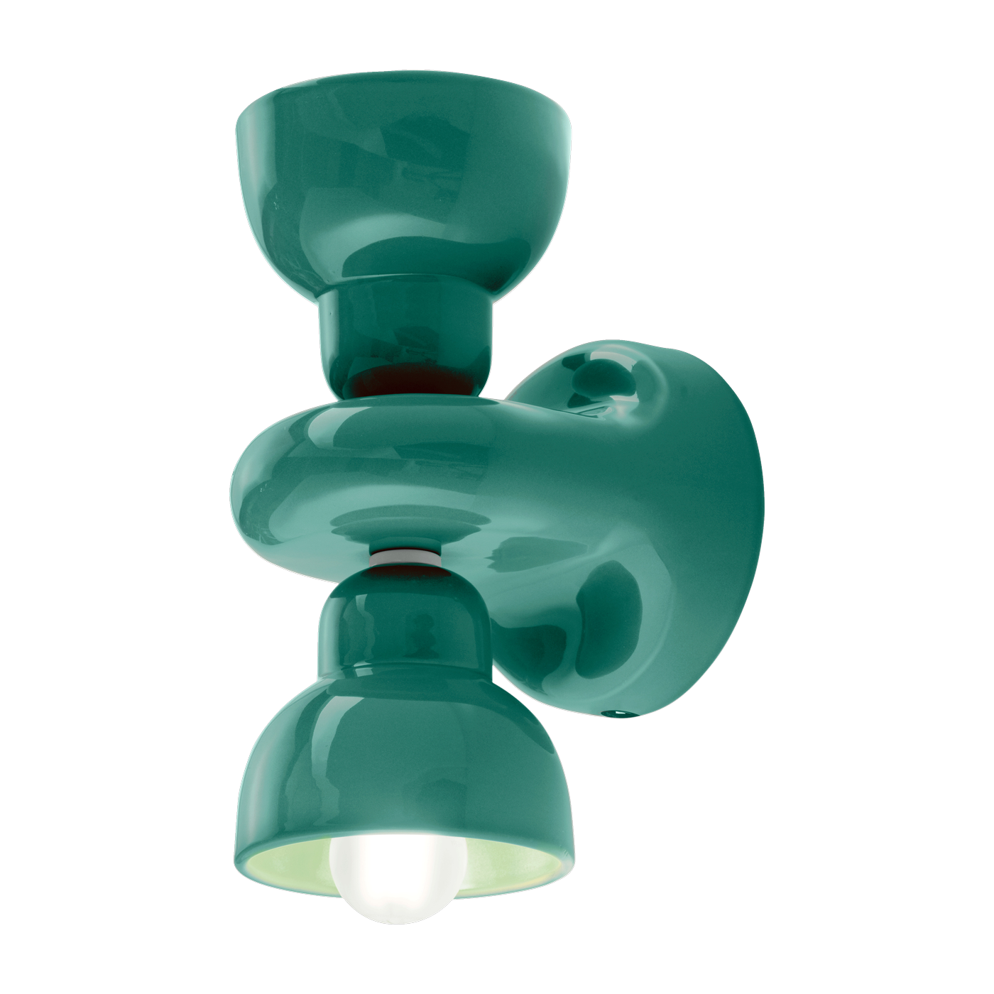 Applique murale en céramique turquoise 13x25,5cm Berimbau - Ferroluce