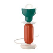 Turquoise and orange pokè ceramic table lamp 12x29. 5cm Berimbau - Ferroluce