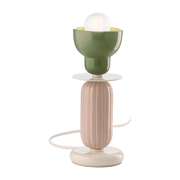 Ceramic table lamp sage green and sand grey 12x29, 5cm Berimbau - Ferroluce