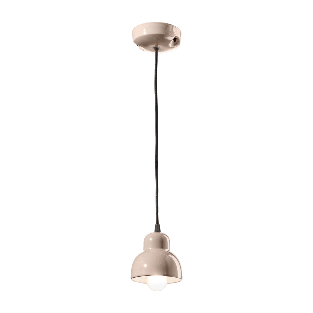 Lámpara colgante de cerámica gris arena 11x14cm Berimbau - Ferroluce