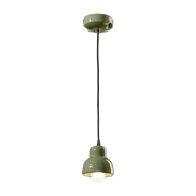 11x14cm Berimbau sage green ceramic pendant - Ferroluce