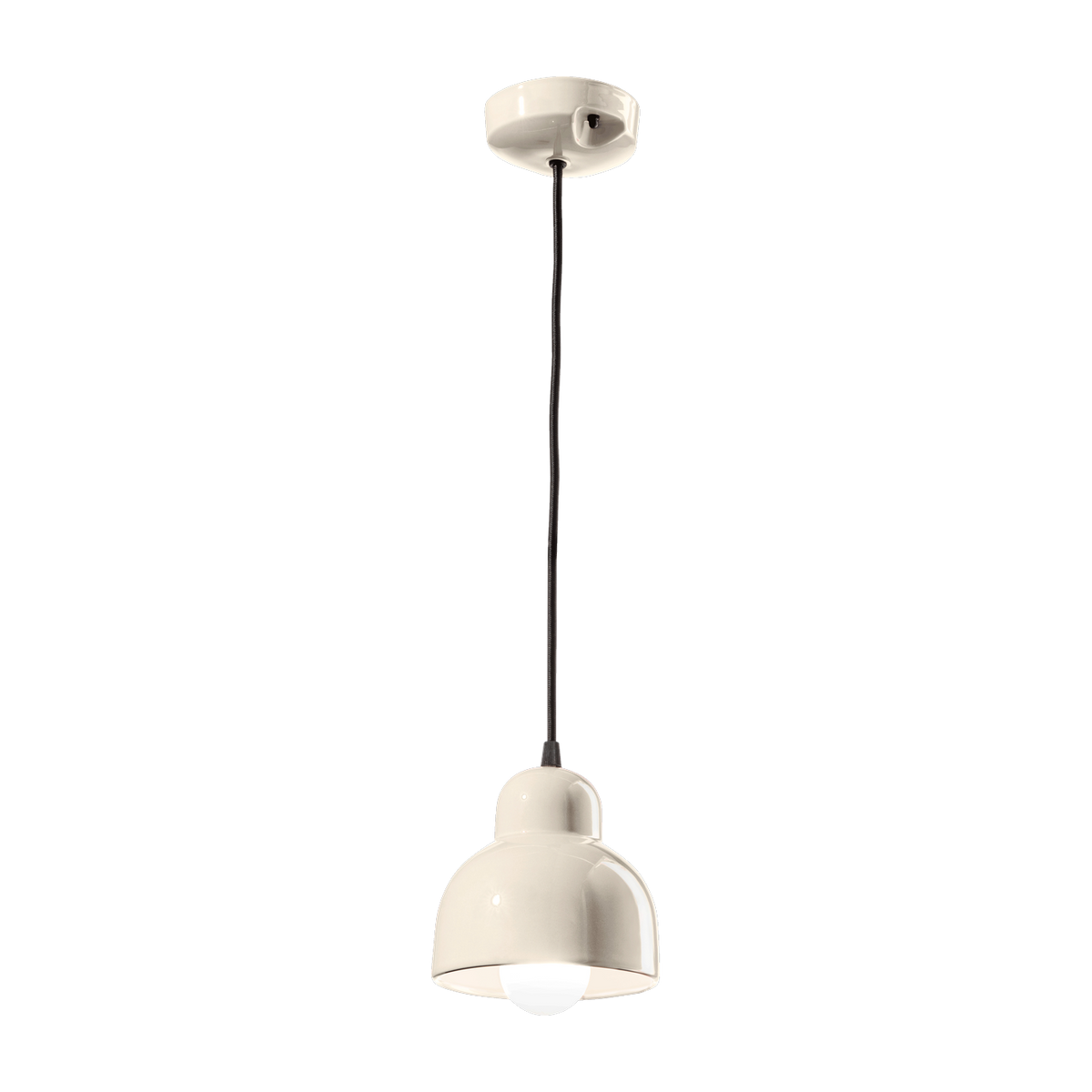 Berimbau 15x16cm colgante de cerámica crema - Ferroluce