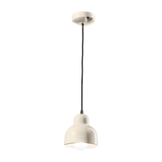 Berimbau 15x16cm cream ceramic pendant - Ferroluce