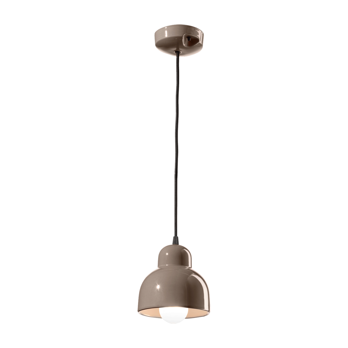 moka Colgante de cerámica marrón 15x16cm Berimbau - Ferroluce