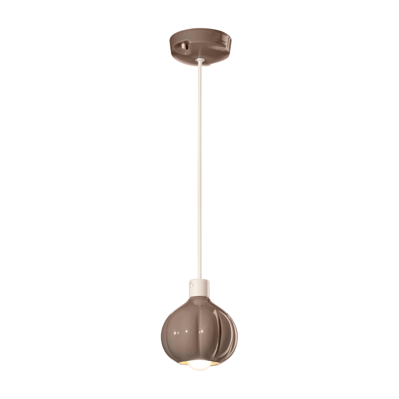 moka Colgante de cerámica marrón 13x14cm Afoxé - Ferroluce