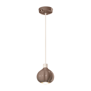 Brown ceramic pendant moka 13x14cm Afoxé - Ferroluce