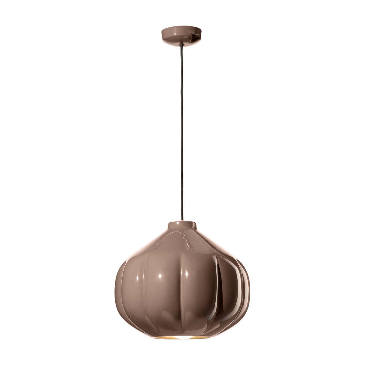 moka Afoxé colgante de cerámica marrón 34x30cm - Ferroluce