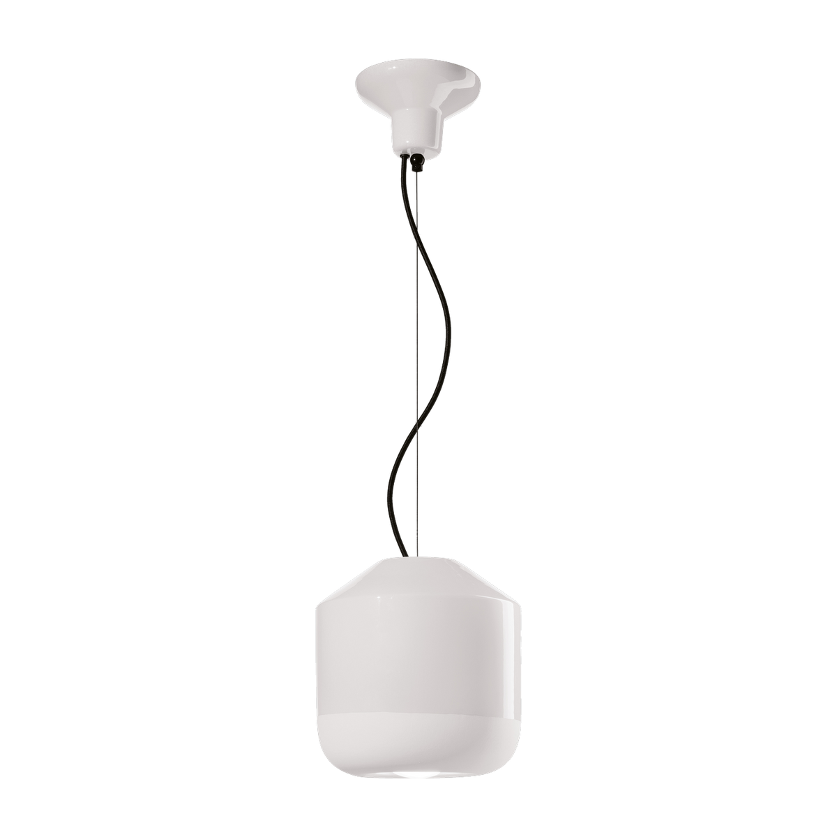 White ceramic pendant 24x25cm Bellota - Ferroluce