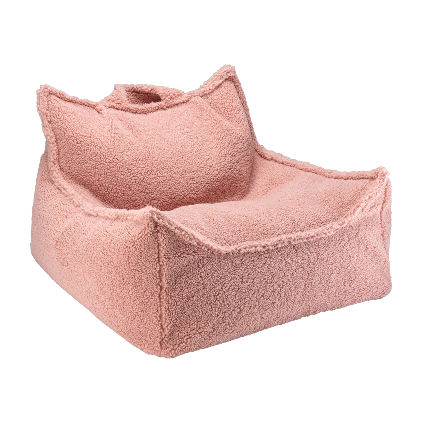 كرسي بين باج من الشيربا المجعد لون وردي 80x70 سم Beanbags - Wigiwama