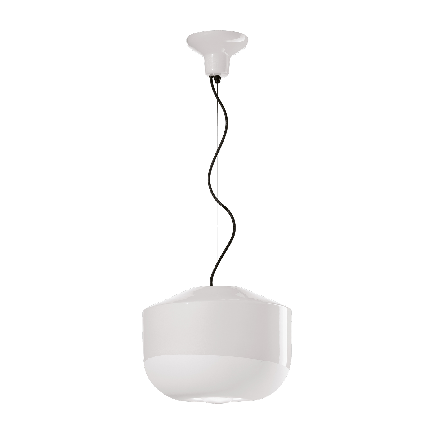 White ceramic pendant 35x28cm Bellota - Ferroluce