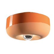 Ceramic ceiling light peach orange 27, 5cm Bellota - Ferroluce