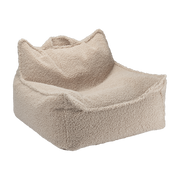 Sillón puf sherpa rizado biscuit 80x70cm beanbags - Wigiwama