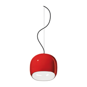 Red ceramic pendant 29x30cm Ayrton - Ferroluce