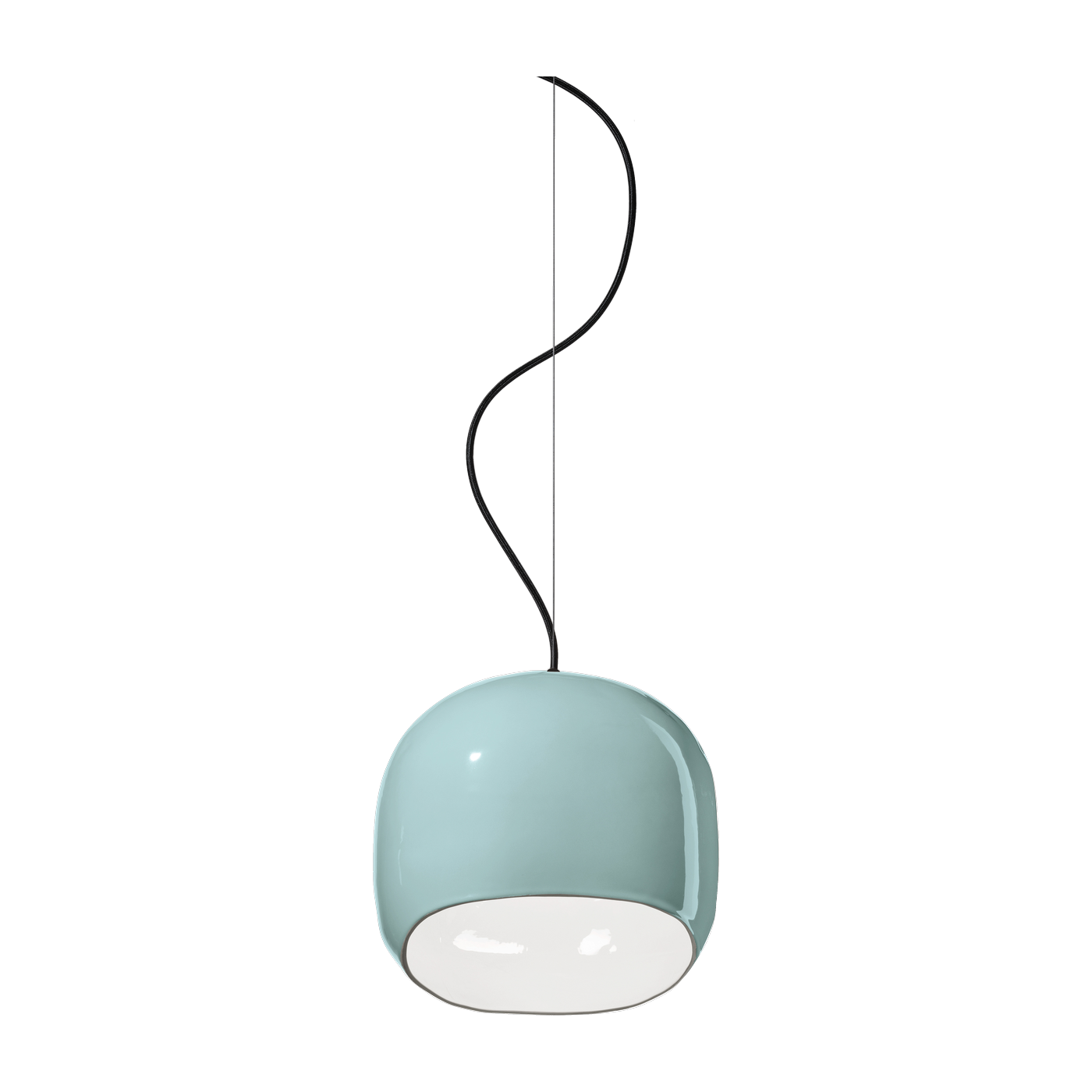 Blue ceramic pendant 29x30cm Ayrton - Ferroluce
