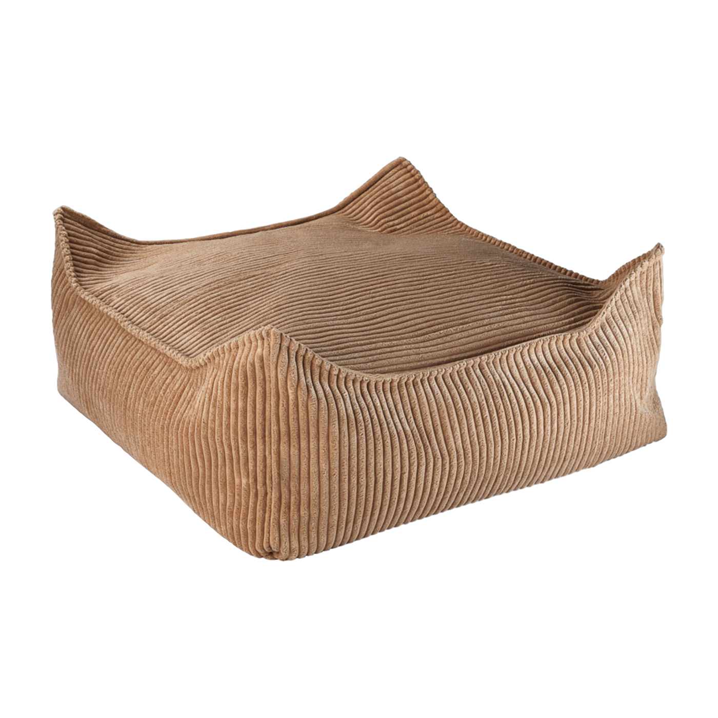 Otomana cuadrada de pana toffee 60x60cm Beanbgas - Wigiwama