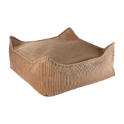 Pouf carré en velours côtelé toffee 60x60cm Beanbgas - Wigiwama