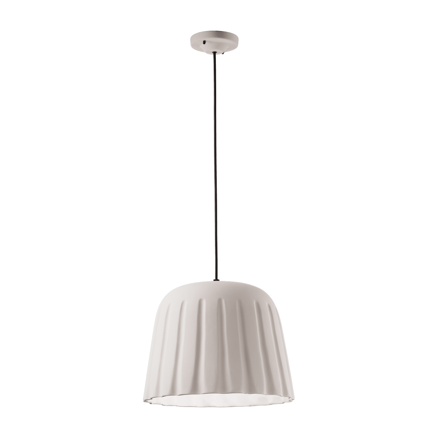 Natural white ceramic pendant 40x30cm Madame Grès - Ferroluce