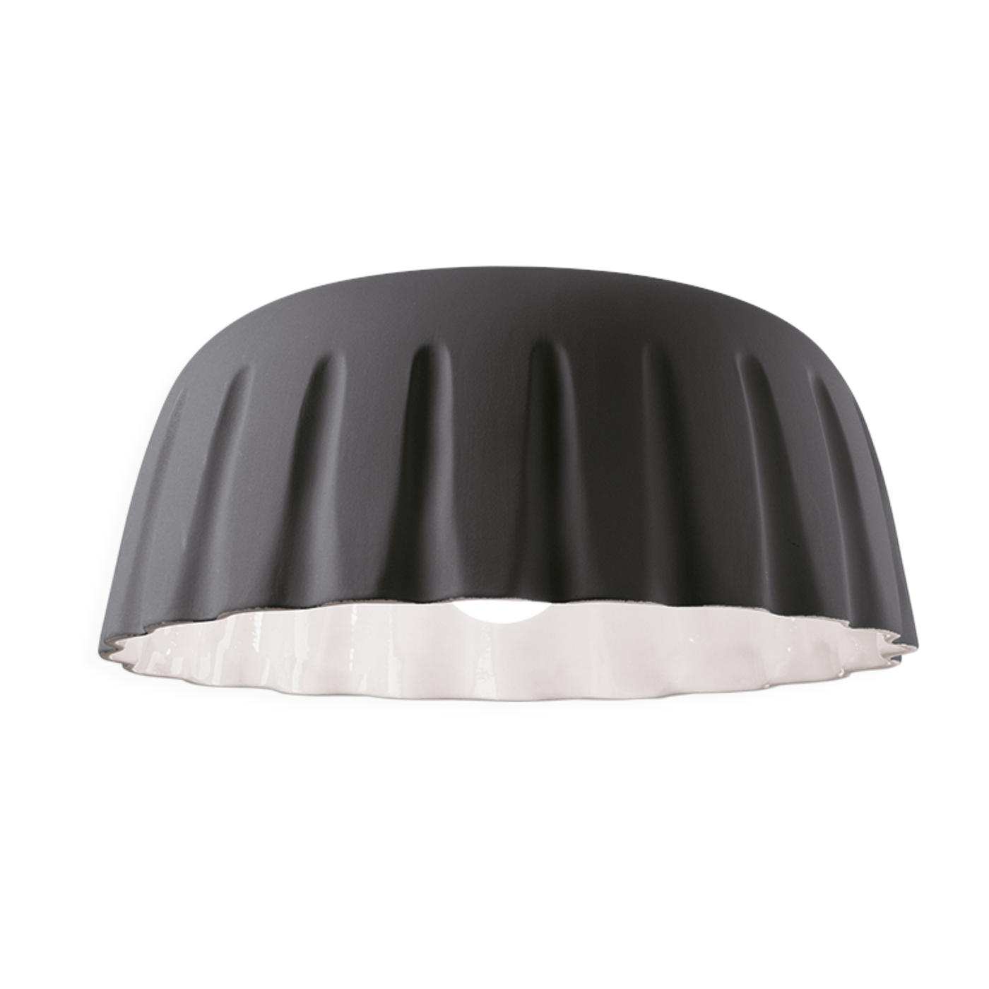 Plafón de cerámica gris-negro 40x17cm Madame Grès - Ferroluce