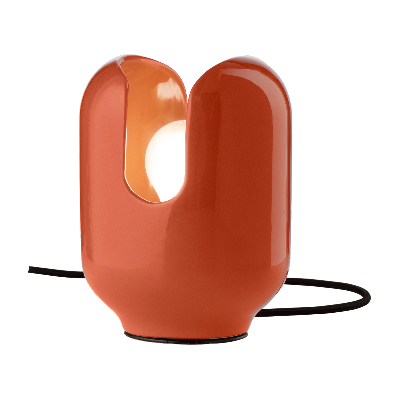 Lampada da tavolo in ceramica arancione pokè 14, 5x20cm Batucada - Ferroluce