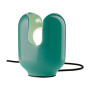 Turquoise ceramic table lamp 14. 5x20cm Batucada - Ferroluce