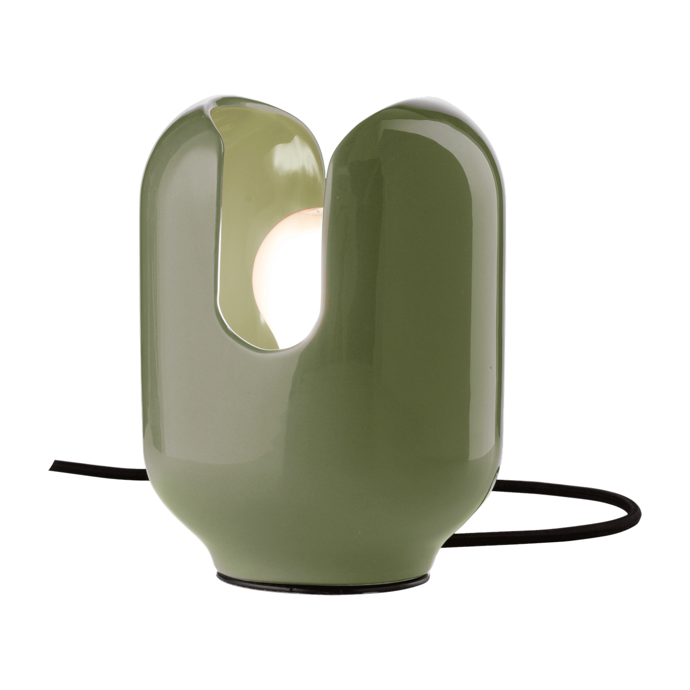Lampe de table en céramique verte sauge 14,5x20cm Batucada - Ferroluce