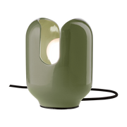 Sage green ceramic table lamp 14. 5x20cm Batucada - Ferroluce