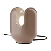 Brown ceramic table lamp moka 14. 5x20cm Batucada - Ferroluce
