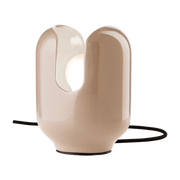 Tischlampe aus Keramik sandgrau 14, 5x20cm Batucada -. Ferroluce