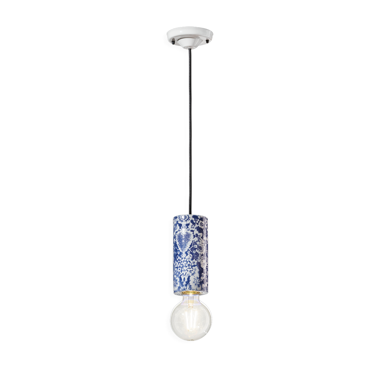 Blue ming ceramic pendant 8x18cm PI - Ferroluce