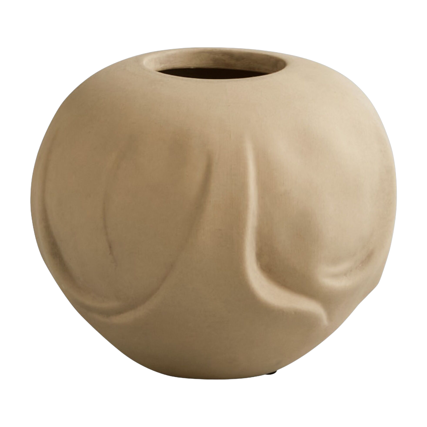 Vase en céramique sable 15x14,5x12cm Orimono - 101 COPENHAGEN