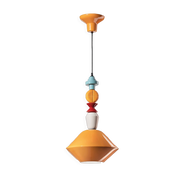 Yellow ceramic pendant lamp 31x55cm Lariat - Ferroluce